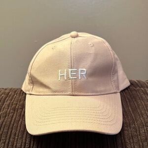 Burberry 'HER' Embroidered Baseball Cap - Light Pink